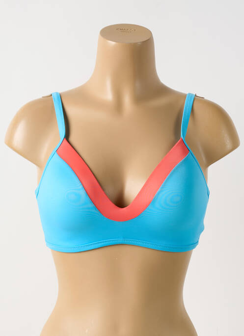 Haut de maillot de bain haut soutien-gorge moulé haut soutien-gorge moulé bleu SLOGGI femme