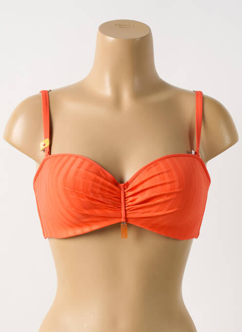 Haut de maillot de bain orange CHERRY BEACH pour femme