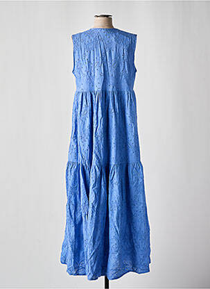 Robe longue tissage popeline sans manche bleu BANDITAS FROM MARSEILLE femme