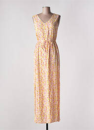 Robe longue imprimé fantaisie sans manche jaune VERO MODA femme