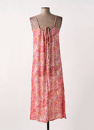 Robe longue manches bretelles ajustables fines bretelles rose VERO MODA femme