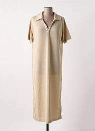 Robe longue manches courtes manches courtes beige B.YOUNG femme