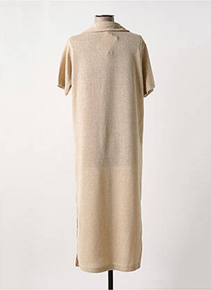 Robe longue manches courtes manches courtes beige B.YOUNG femme