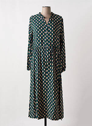 Robe longue manches longues manches longues vert C'EST BEAU LA VIE femme