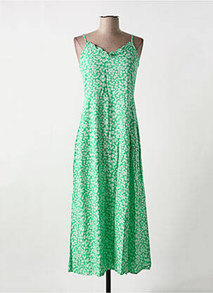 Robe longue vert PIECES pour femme