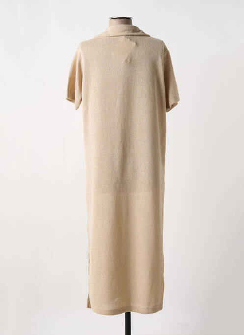 Robe longue manches courtes manches courtes beige B.YOUNG femme