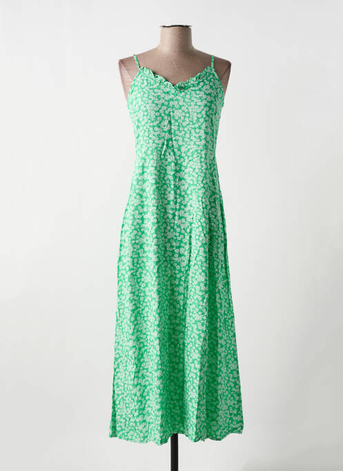 Robe longue vert PIECES pour femme