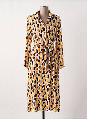Robe mi-longue manches longues manches longues beige COMPAÑIA FANTASTICA femme