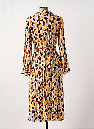 Robe mi-longue manches longues manches longues beige COMPAÑIA FANTASTICA femme