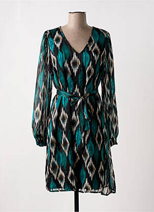 Robe mi-longue coupe fluide manches longues vert VERO MODA femme