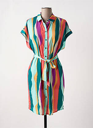Robe mi-longue manches courtes manches courtes vert VERO MODA femme