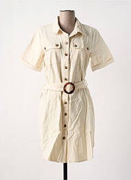 Robe courte manches courtes manches courtes beige VERO MODA femme