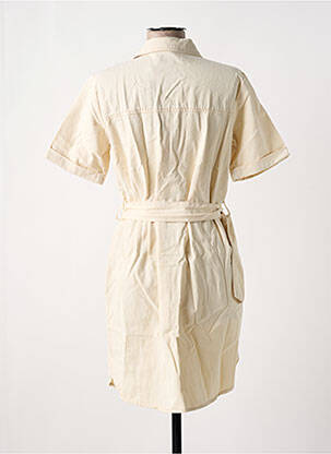 Robe courte manches courtes manches courtes beige VERO MODA femme