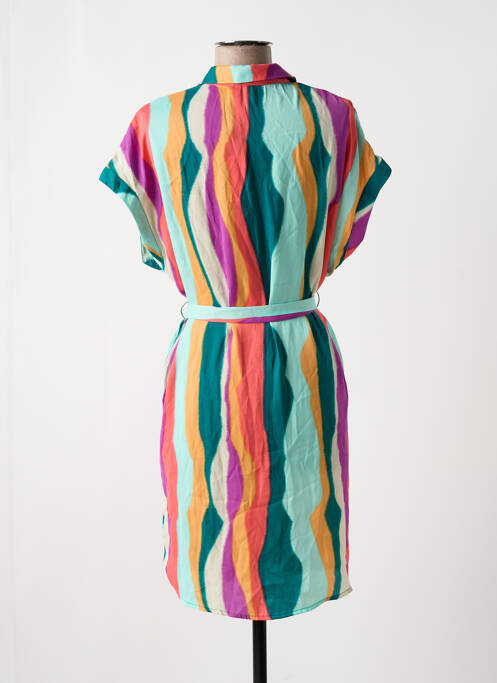 Robe mi-longue coupe fluide manches courtes vert VERO MODA femme