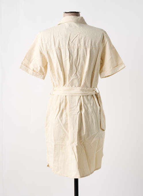 Robe courte manches courtes manches courtes beige VERO MODA femme