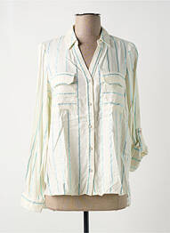 Chemisier tissage crêpe manches longues beige VERO MODA femme