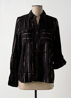 Chemisier tissage crêpe manches longues noir VERO MODA femme