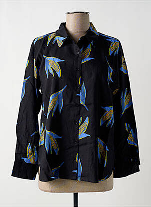 Chemisier imprimé fleurs manches longues noir COMPAÑIA FANTASTICA femme