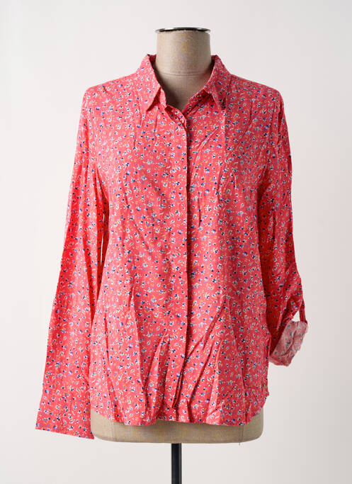 Chemisier imprimé fleurs manches longues rose C'EST BEAU LA VIE femme