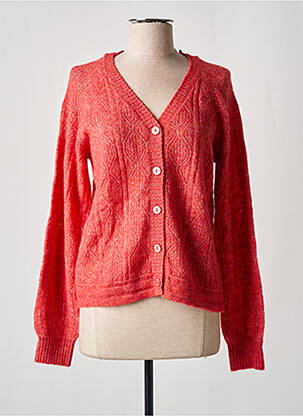 Gilet manches longues fermeture boutonnée sur le devant orange VERO MODA femme