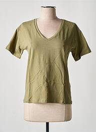 T-shirt imprimé fantaisie manches courtes vert PIECES femme