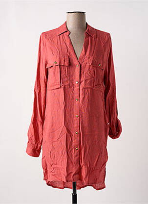 Robe mi-longue manches longues manches longues orange VERO MODA femme