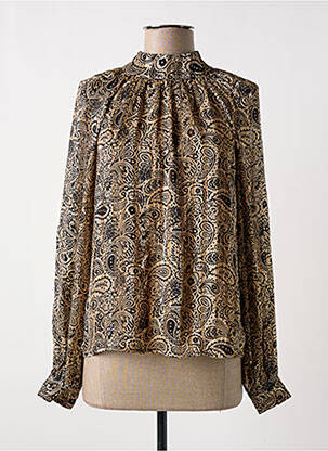 Blouse imprimé fantaisie manches longues beige VERO MODA femme