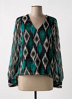 Blouse imprimé fantaisie manches longues vert VERO MODA femme