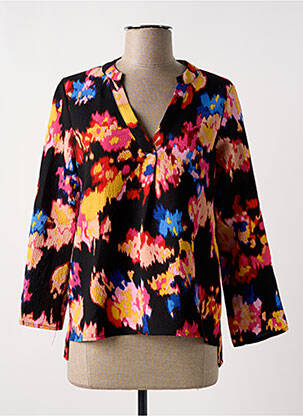 Blouse imprimé fantaisie manches longues noir VERO MODA femme