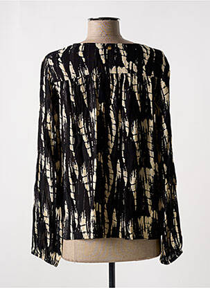 Blouse imprimé fantaisie manches longues noir DEELUXE femme