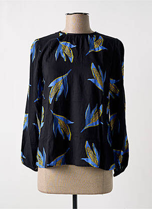 Blouse imprimé fantaisie manches longues noir COMPAÑIA FANTASTICA femme