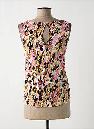 Top coupe cintrée sans manche beige VERO MODA femme