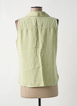 Blouse tissage popeline sans manche vert VERO MODA femme