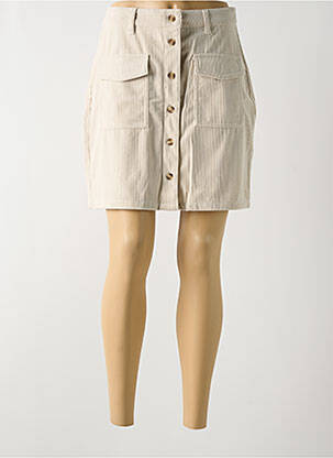 Jupe courte poches beige VERO MODA femme