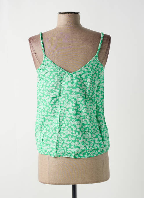 Top manches bretelles ajustables fines bretelles vert PIECES femme