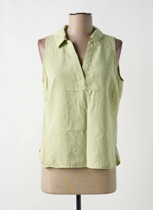 Blouse col v sans manche vert VERO MODA femme