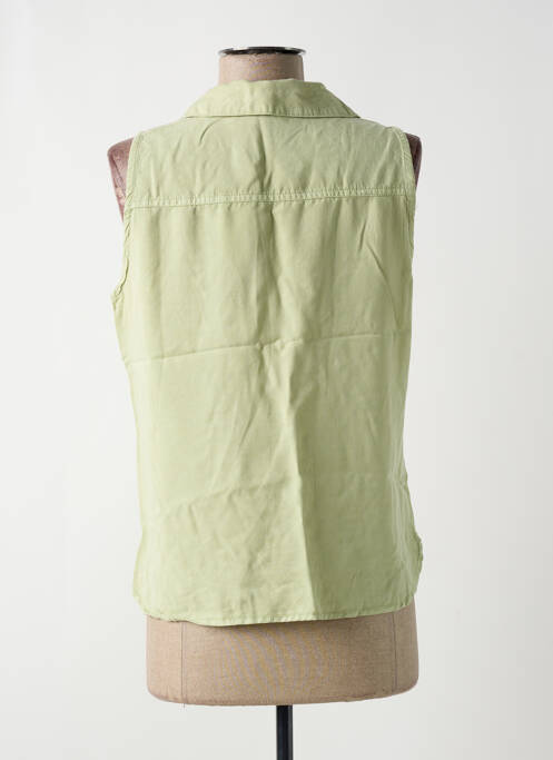 Blouse col v sans manche vert VERO MODA femme