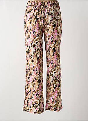 Pantalon droit tissage popeline taille normale beige VERO MODA femme