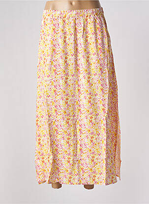 Jupe longue imprimé fantaisie jaune VERO MODA femme