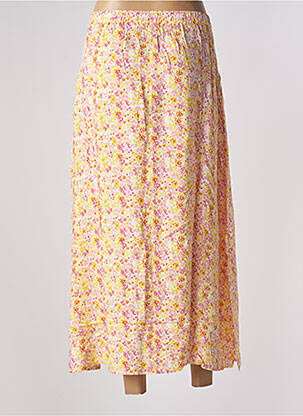 Jupe longue imprimé fantaisie jaune VERO MODA femme