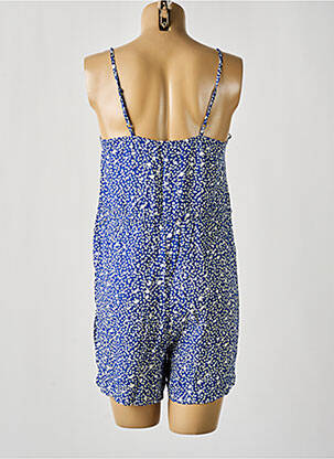 Combishort tissage popeline fines bretelles bleu PIECES femme