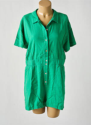 Combishort tissage crêpe manches courtes vert VERO MODA femme