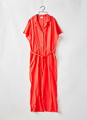 Combi-pantalon tissage crêpe manches courtes rouge C'EST BEAU LA VIE femme