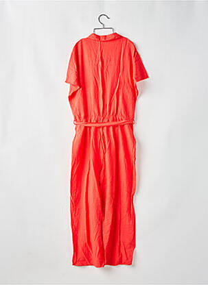 Combi-pantalon tissage crêpe manches courtes rouge C'EST BEAU LA VIE femme