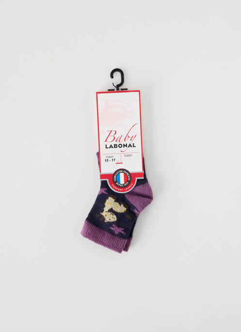 Chaussettes violet LABONAL pour fille