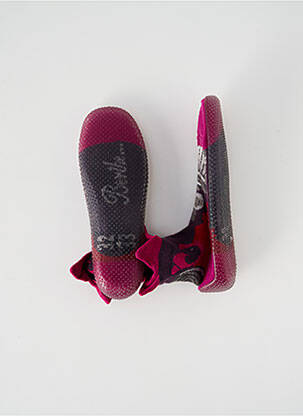 Chaussons/pantoufles bout rond bout rond rose BERTHE AUX GRANDS PIEDS fille