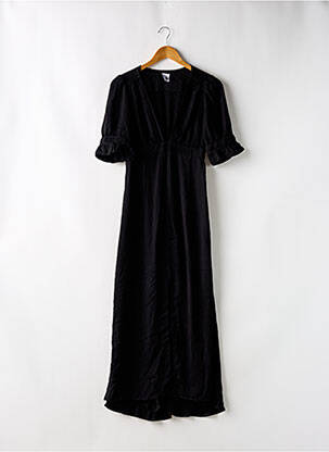 Robe longue manches courtes manches courtes noir JANE WOOD femme