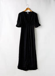Robe longue manches courtes manches courtes noir JANE WOOD femme