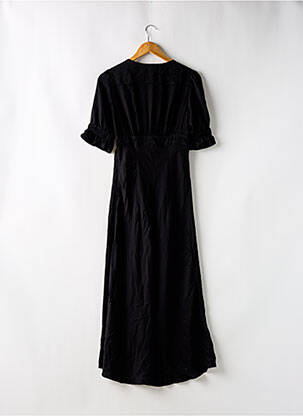 Robe longue manches courtes manches courtes noir JANE WOOD femme