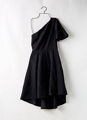 Robe mi-longue manches courtes manches courtes noir NA-KD femme